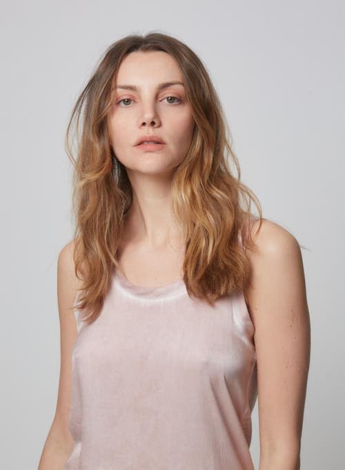 Majestic Filatures Linen Silk Hand Dye Scoopneck Tank