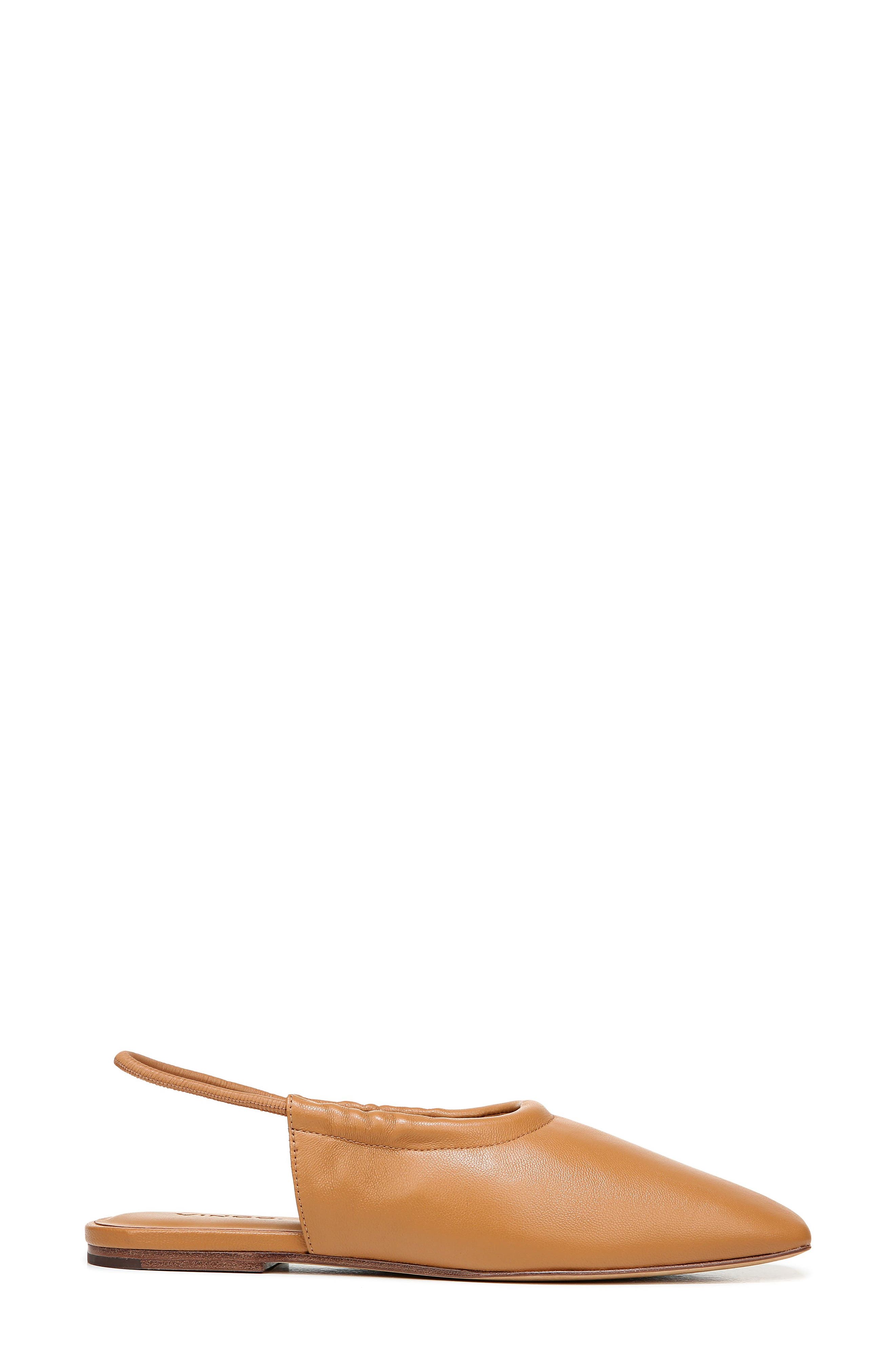 Cadya Square Toe Slingback Flat, Alternate, color, TAN