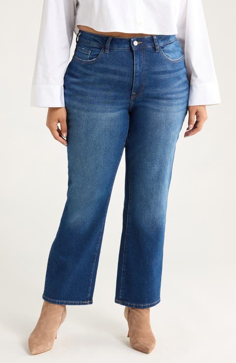Ase Crop Straight Leg Jeans (Plus)