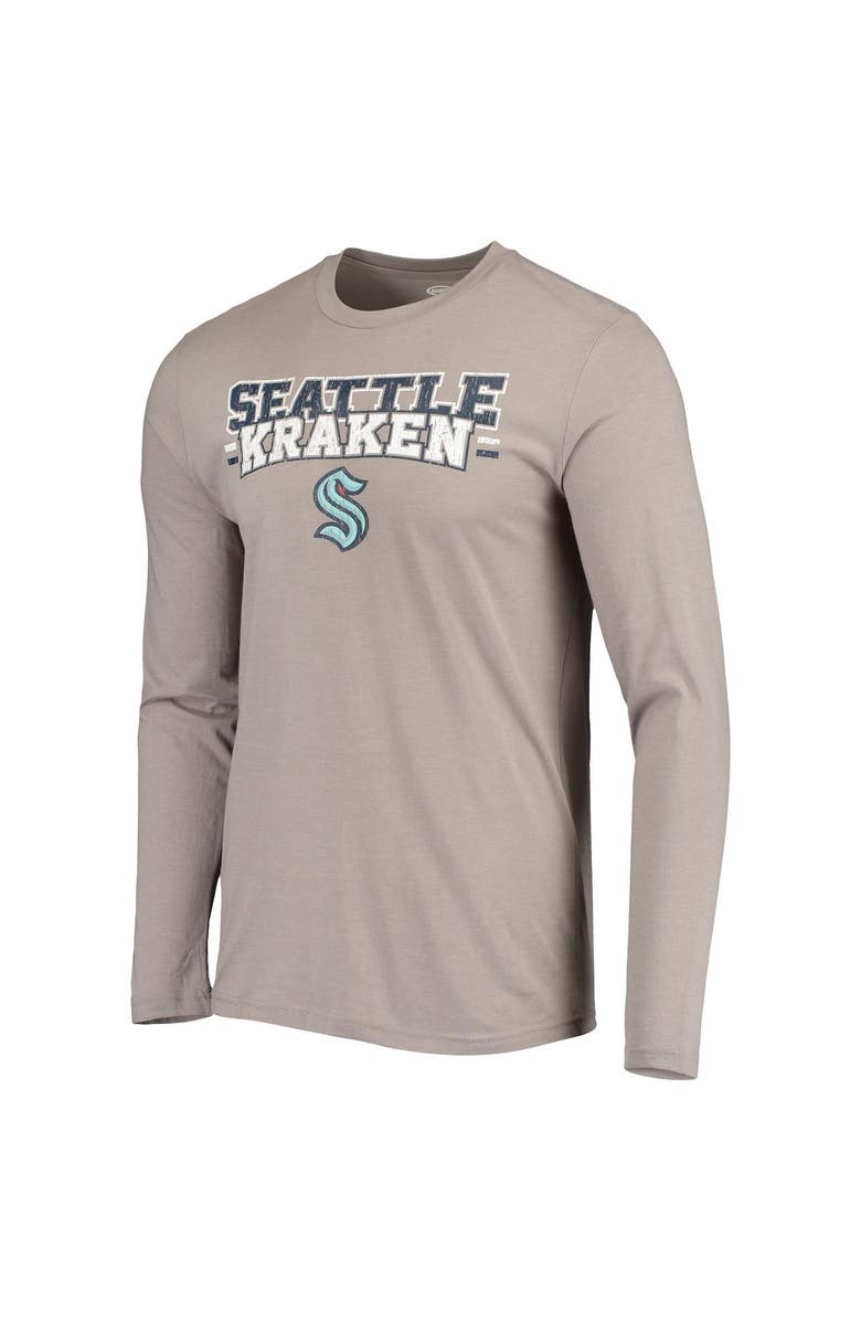 CONCEPTS SPORT Men's Concepts Sport Gray/Deep Sea Blue Seattle Kraken Meter Long Sleeve T-Shirt & Pants Set, Alternate, color, Gray
