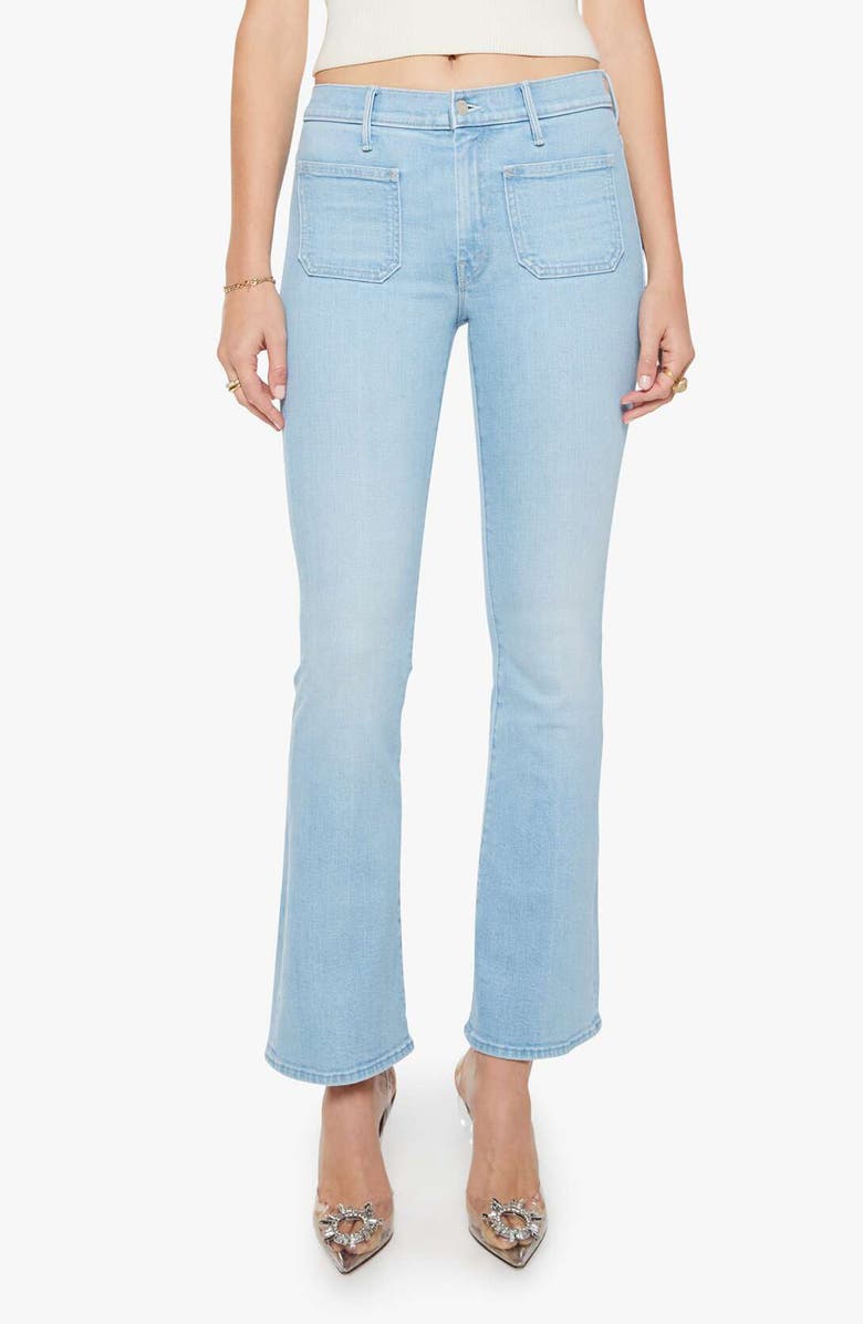 MOTHER The Patch Pocket Mid Rise Flare Jeans, Main, color, Sauced By Six