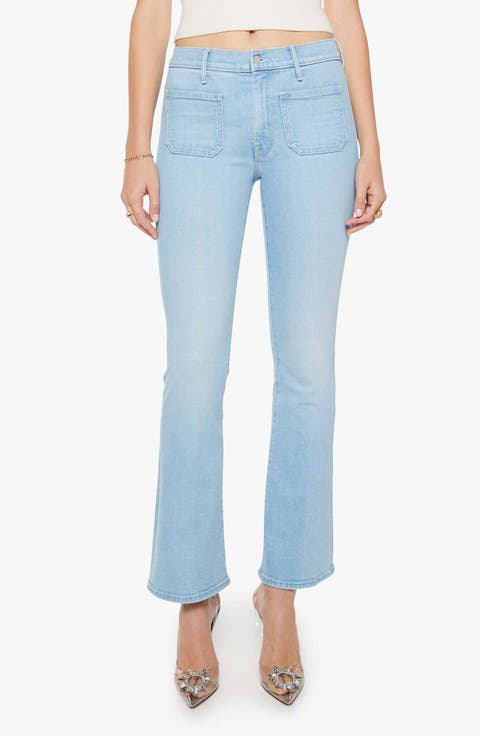 The Patch Pocket Mid Rise Flare Jeans (Sauced By Six)