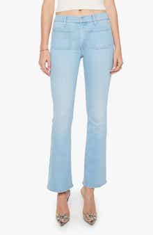 The Patch Pocket Mid Rise Flare Jeans