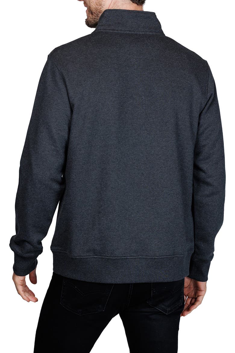 Cotton French Terry Quarter Zip Pullover, Alternate, color, GRAPHITE