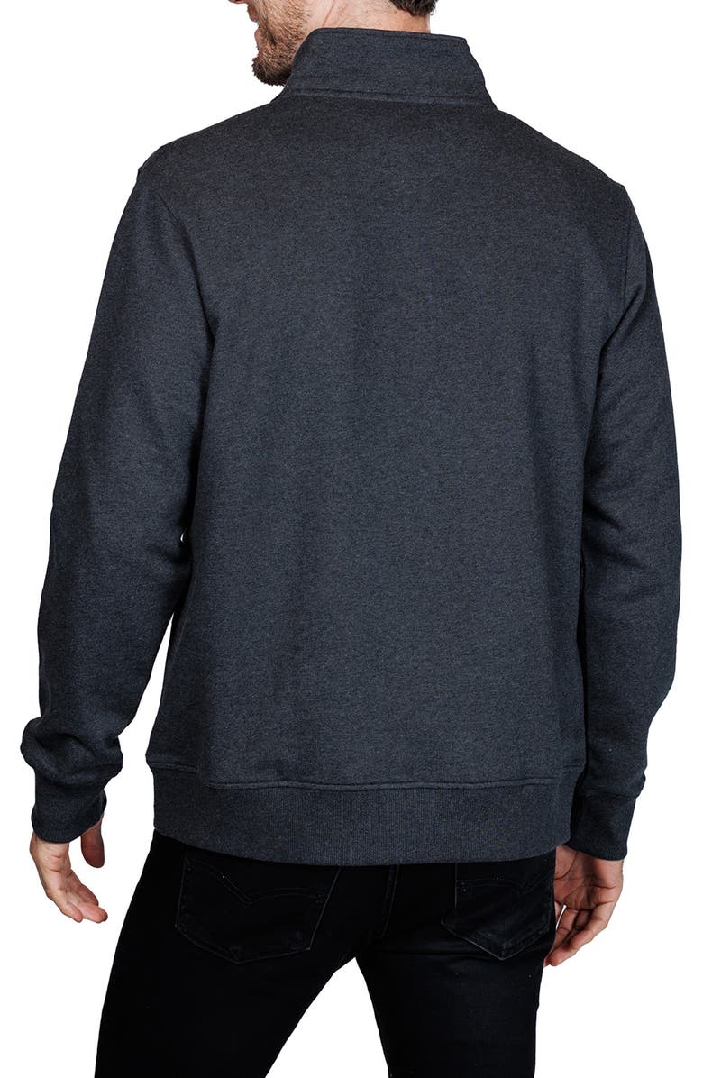 TailorByrd Cotton French Terry Quarter Zip Pullover, Alternate, color, Graphite