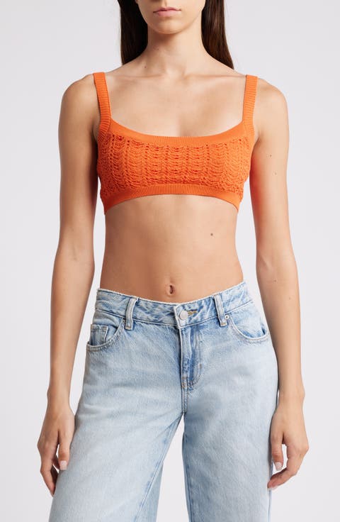 Dainty Square Neck Pointelle Bralette