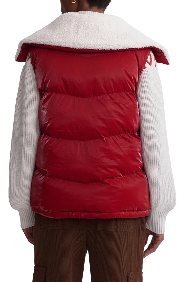 Brock Fleece Lined Puffer Vest, Alternate, color, RED DAHLIA
