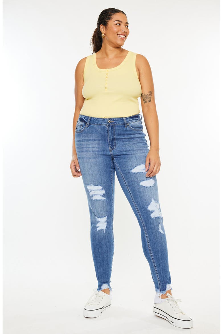 Summer Mid Rise Super Skinny Jeans, Alternate, color, Medium Wash Blue