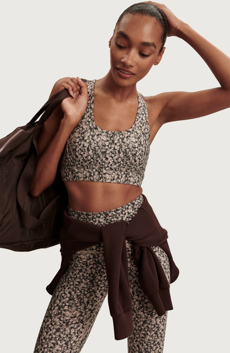 Varley Freesoft Selma Racerback Sports Bra, Alternate, color, Dappled Floral