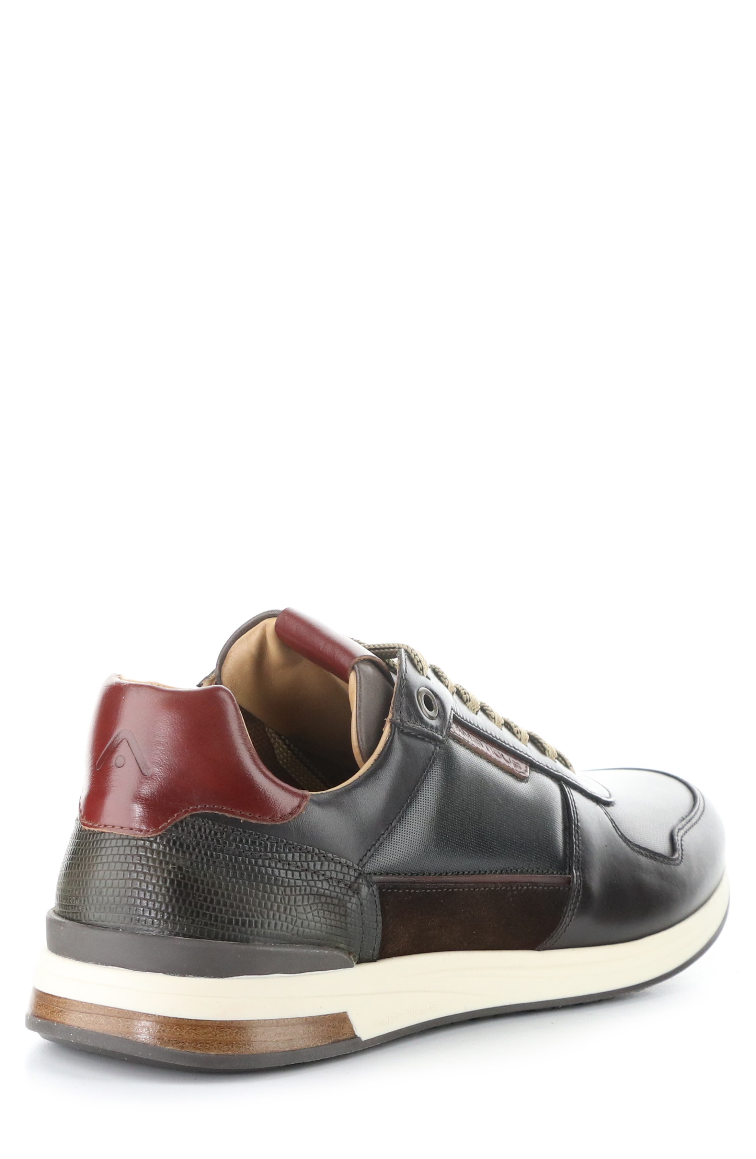 Ambitious Mixed Leather Lace-Up Sneaker, Alternate, color, Combi Leather