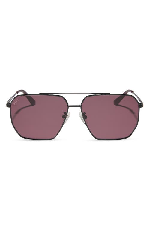 Diff Berkely 59mm Gradient Navigator Sunglasses In Brown