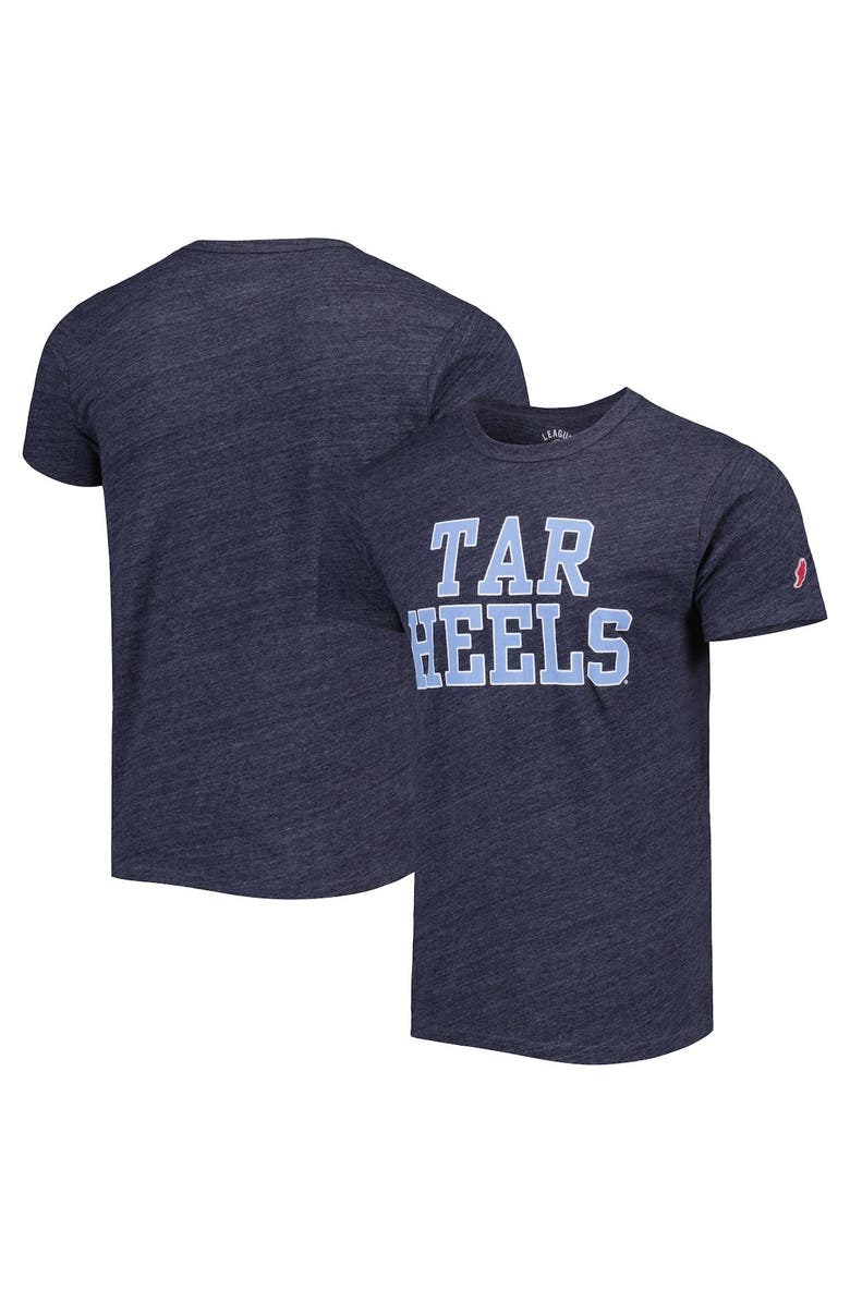 LEAGUE COLLEGIATE WEAR Men's League Collegiate Wear Heather Navy North Carolina Tar Heels Local Victory Falls Tri-Blend T-Shirt, Main, color, 