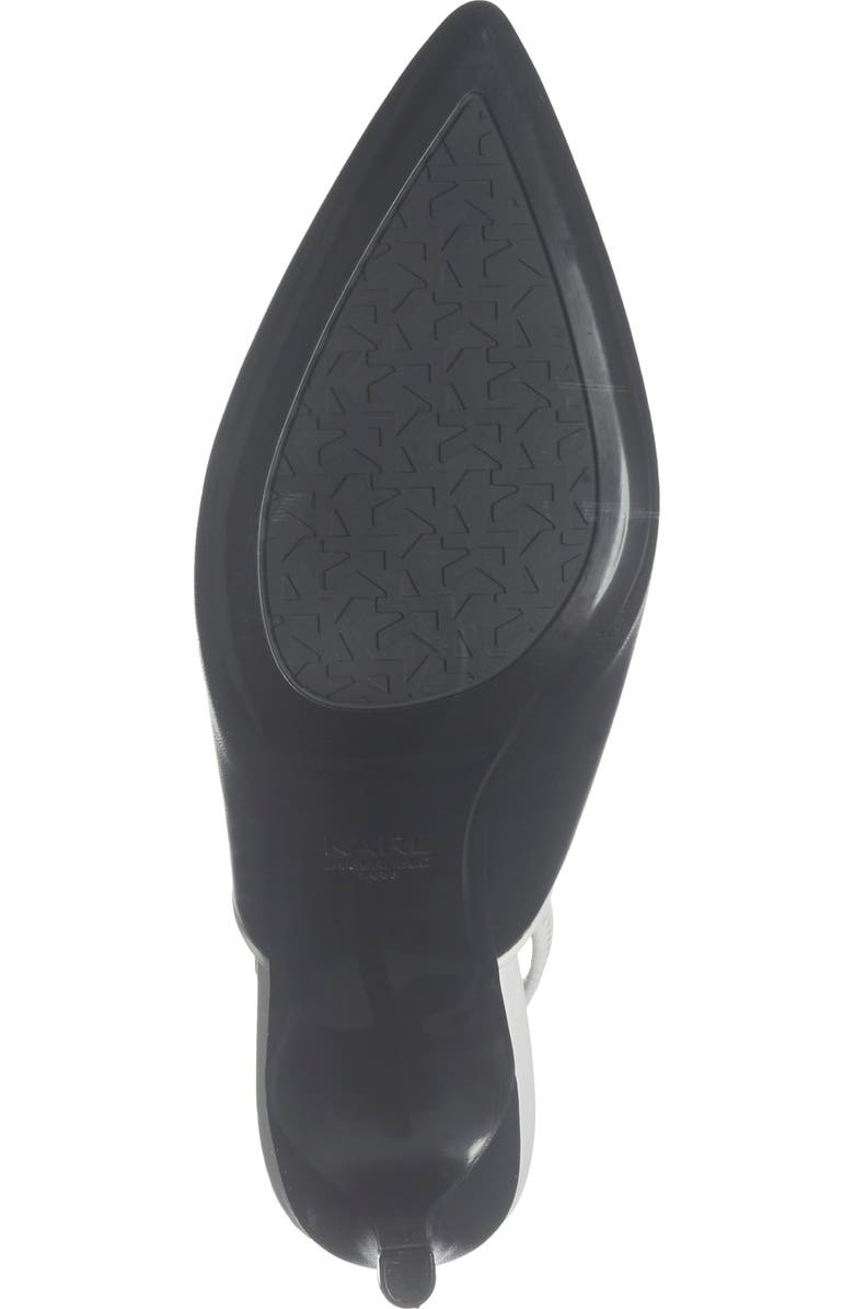 KARL LAGERFELD PARIS Grier Slingback Pump, Alternate, color, Black/ Bright White