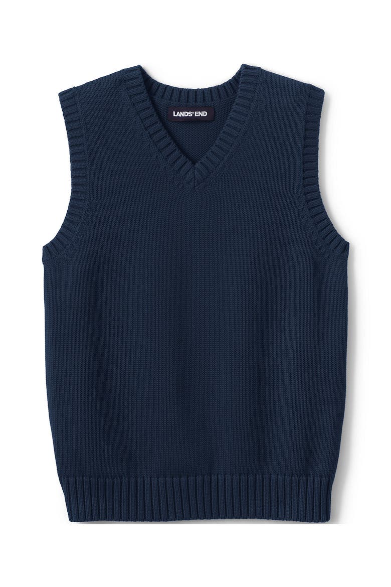 School Uniform Kids Cotton Modal Sweater Vest, Main, color, Classic Navy
