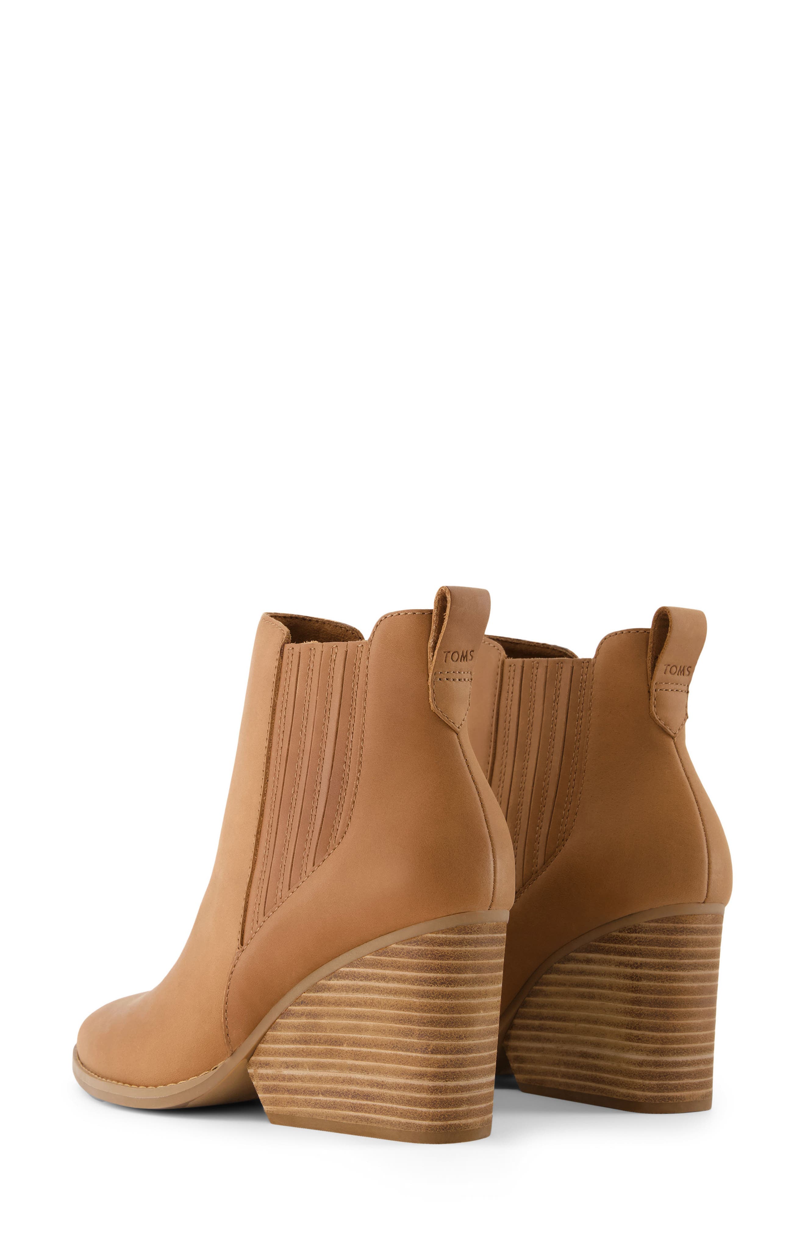 Waxed Leather Bootie, Alternate, color, BROWN
