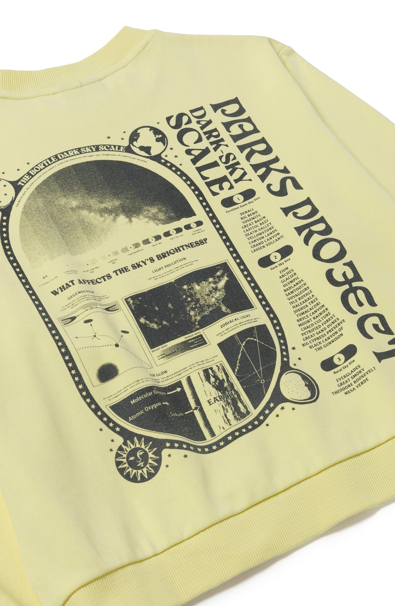 Parks Project Dark Sky Scale Cropped Crewneck, Alternate, color, Light Yellow