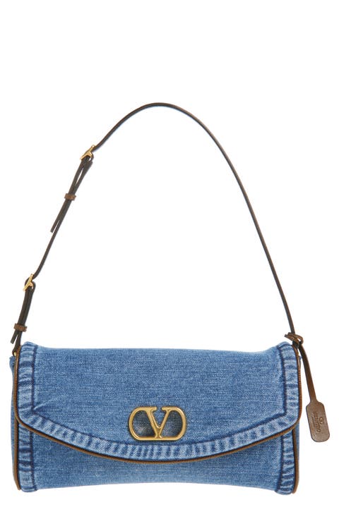 Small DeVain Denim Clutch