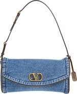 Valentino Garavani Small DeVain Denim Clutch