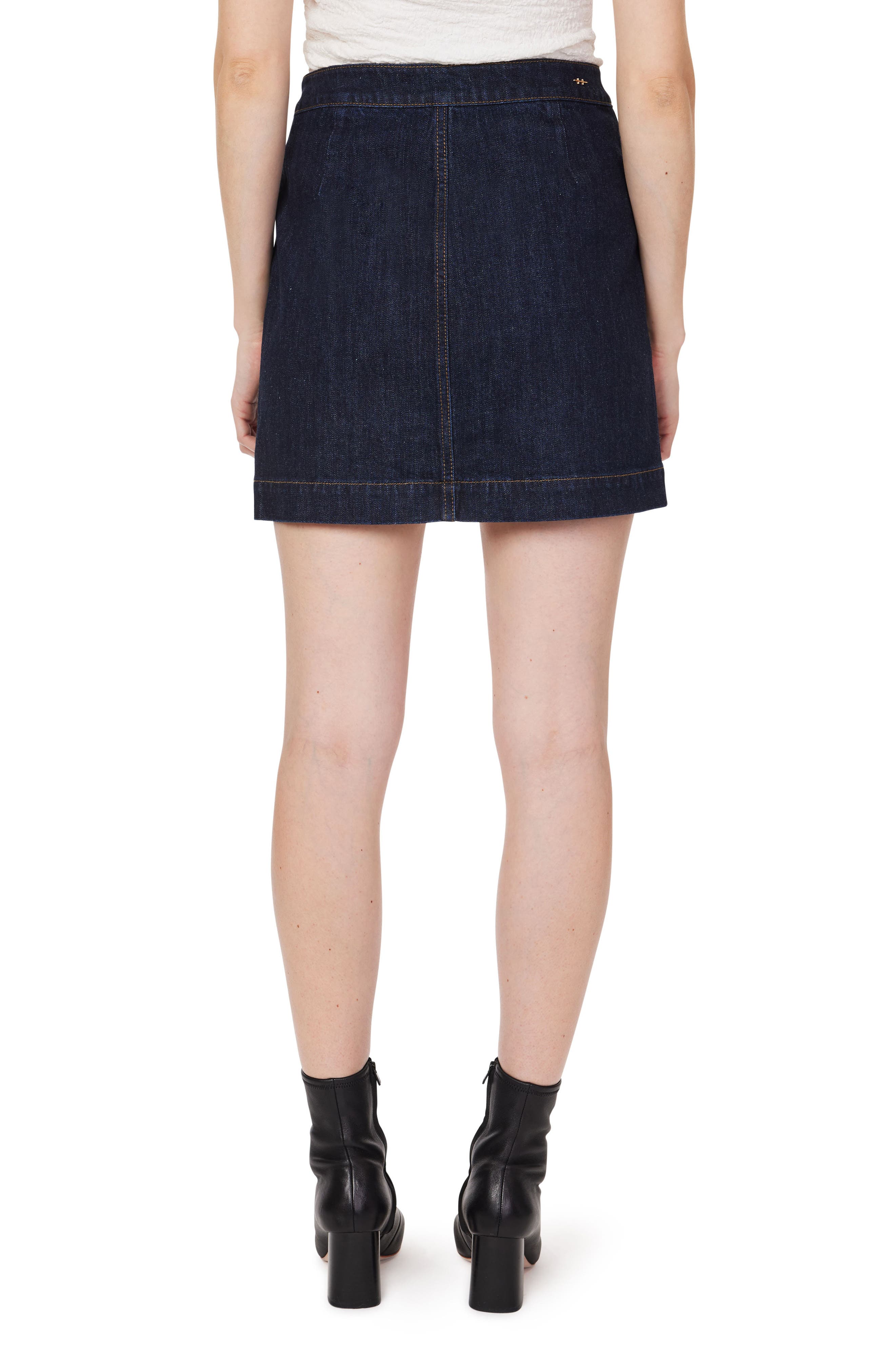 Studded Denim Miniskirt - image 2