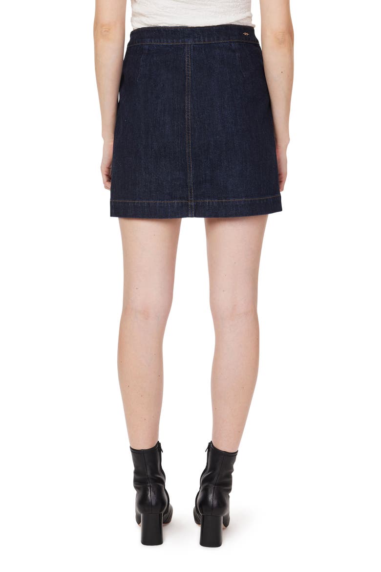 Studded Denim Miniskirt, Alternate, color, RINSE