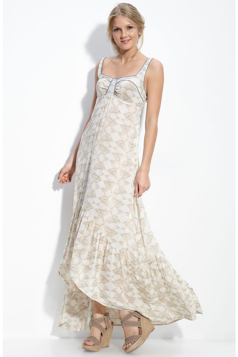 Voile Maxi Dress, Main, color, ECRU