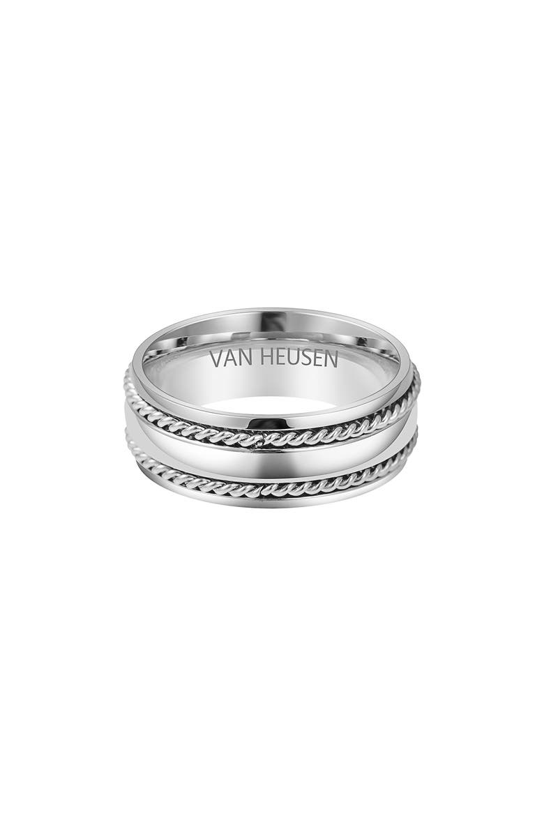 Men's Twisted Band Ring, Alternate, color, SILVER