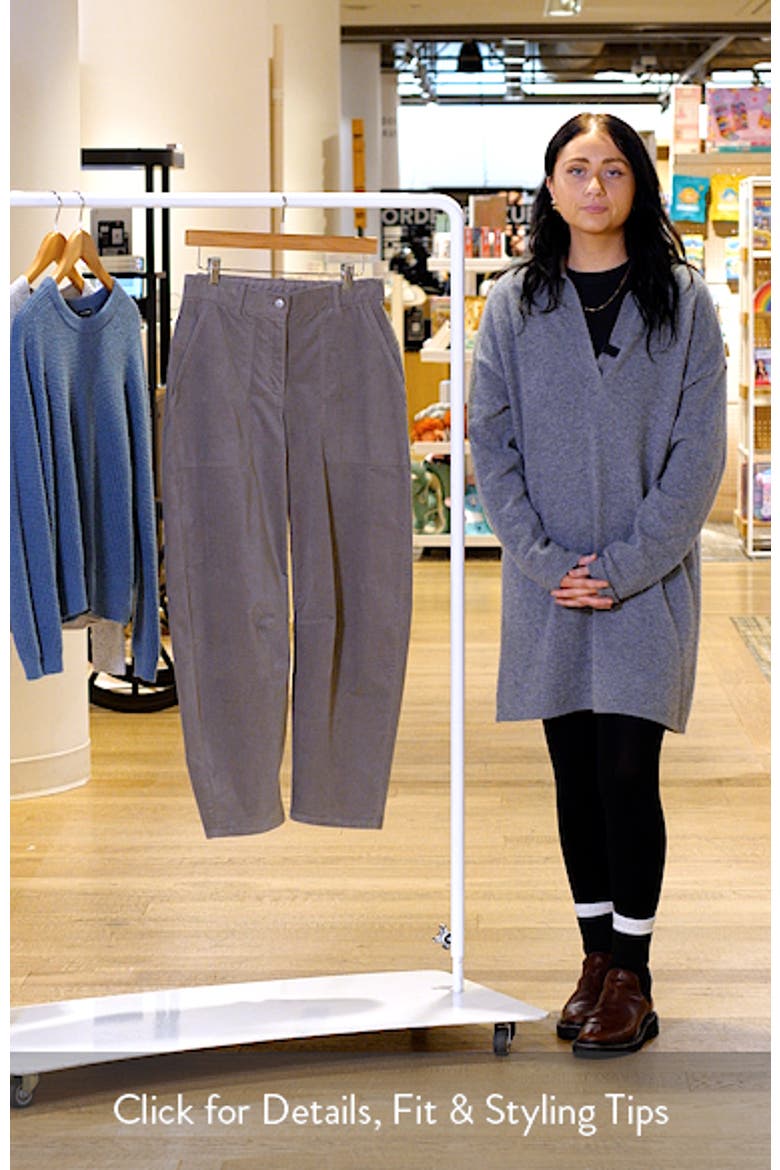 Barrel Leg Stretch Organic Cotton Ankle Pants video
