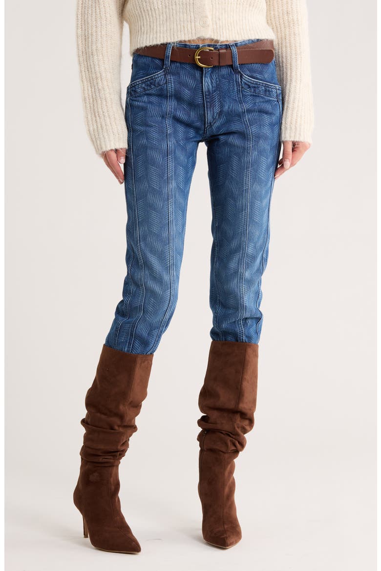 Sulanoa High Waist Straight Leg Jeans, Main, color, BLUE