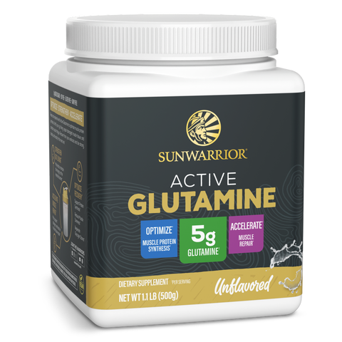 Active Glutamine Powder, Unflavored, 500g Tub