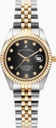 Jacques du Manoir Jacques Du Manoir Inspiration -  31mm, Black Dial, Two-Tone Stainless Steel Ladies Watch