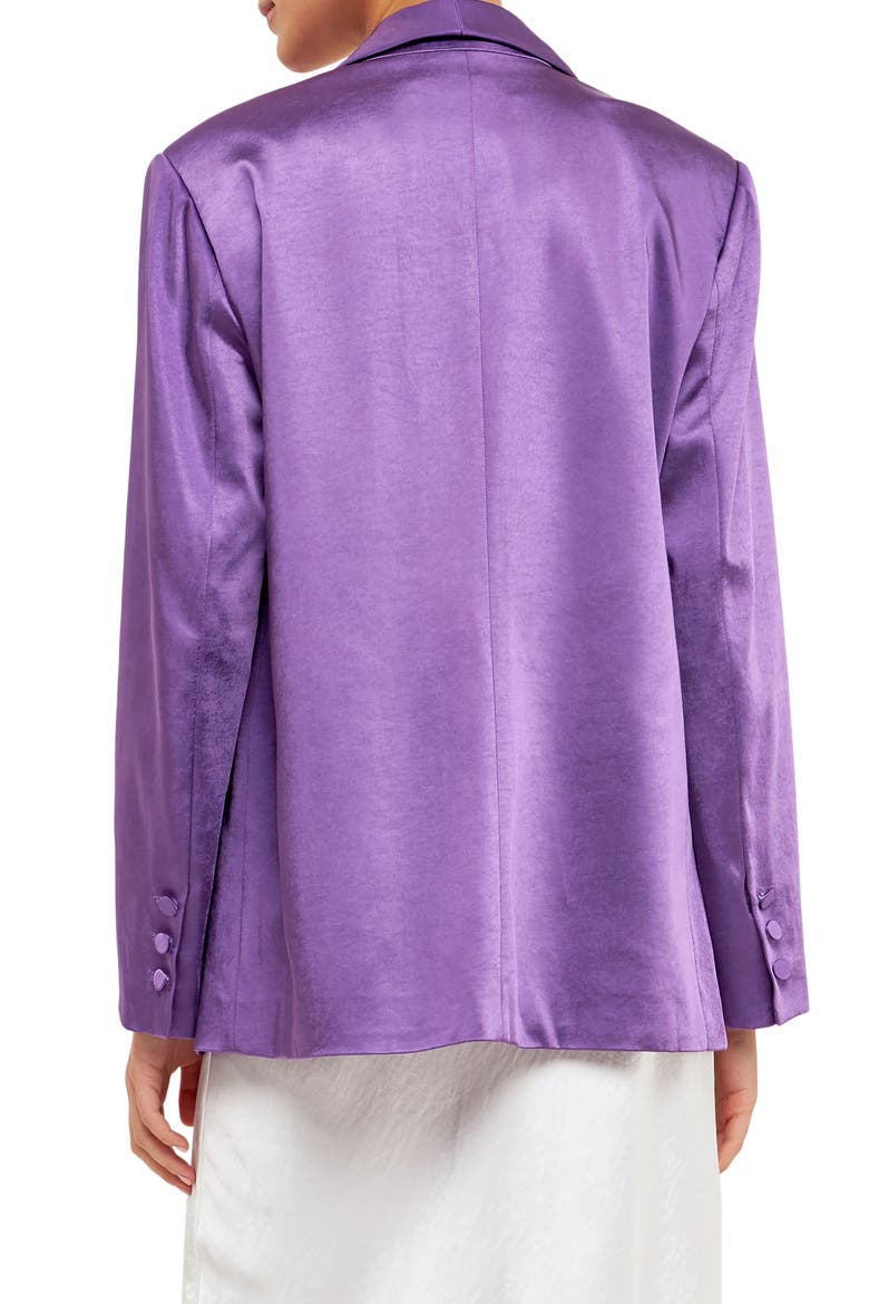 The Satin Blazer, Alternate, color, PURPLE