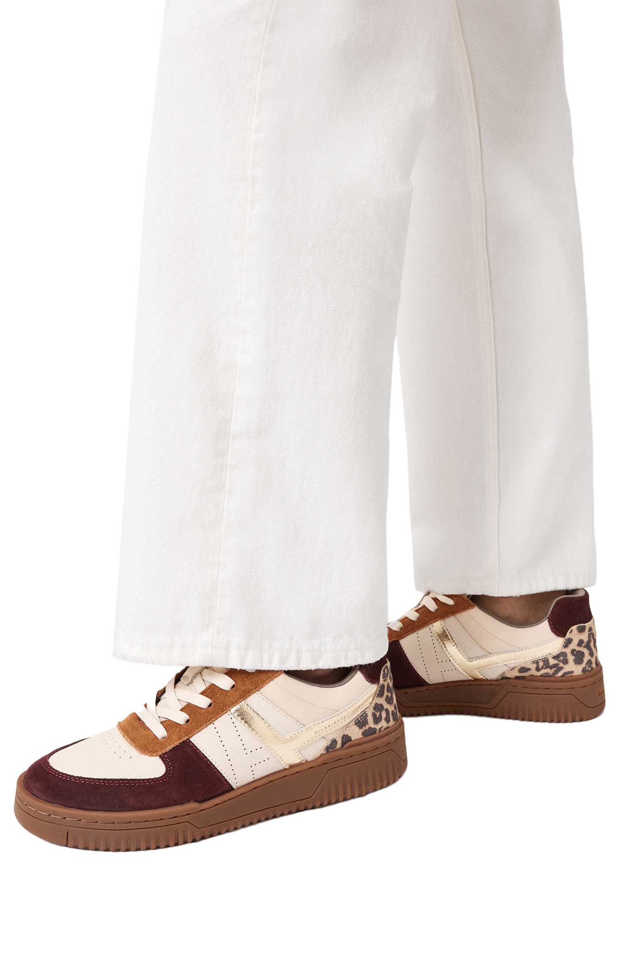 AllSaints Vix Sneaker, Alternate, color, Titan Red/ Brown