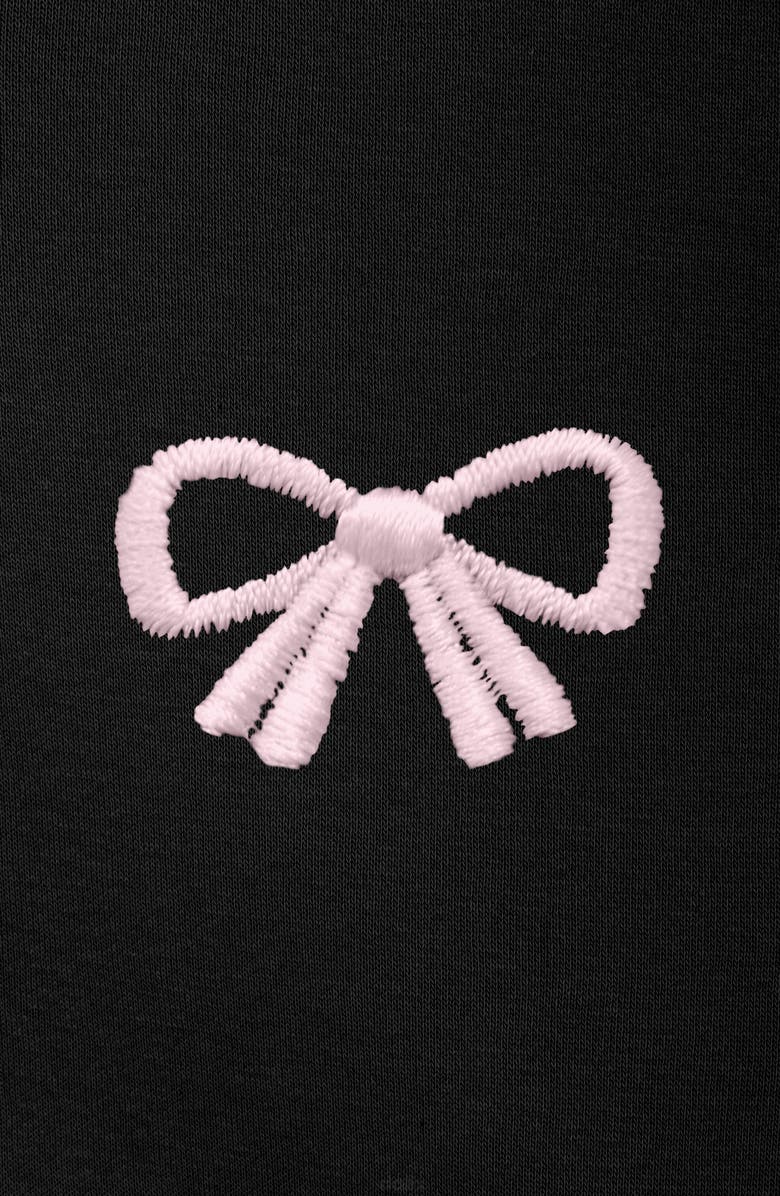 Dalix Bow Midweight All Day Hoodie, Alternate, color, Black