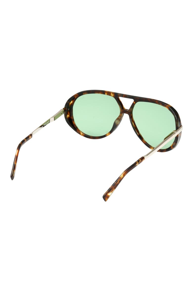 60mm Pilot Sunglasses, Alternate, color, HAVANA/ OTHER / GREEN