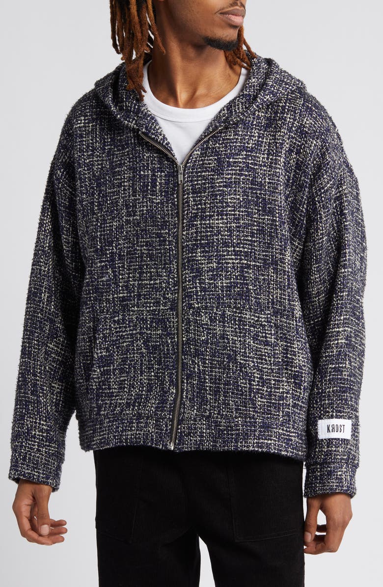 KROST Tweed Zip-Up Hoodie, Alternate, color, 