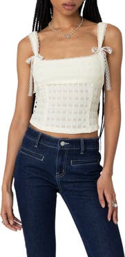 EDIKTED Lace Bustier Corset Top