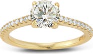 GLAZE JEWELRY Round Moissanite Ring