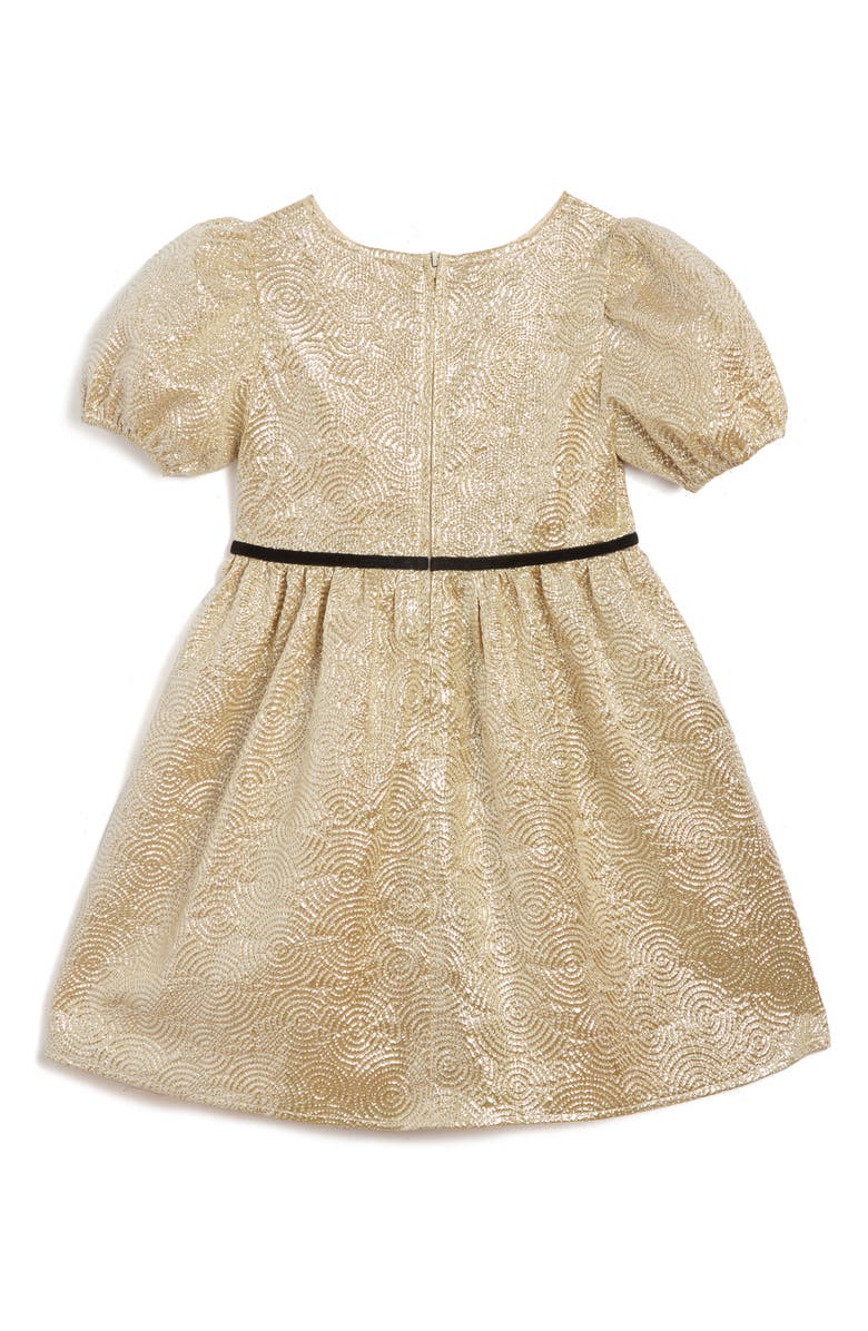 Pippa & Julie Kids' Jacquard Party Dress, Alternate, color, Gold