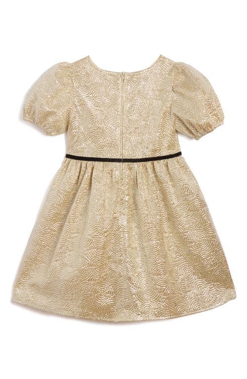 Pippa & Julie Kids' Jacquard Party Dress In Gold