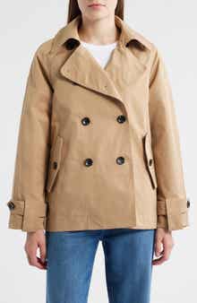 Double Breasted Short Trench Coat