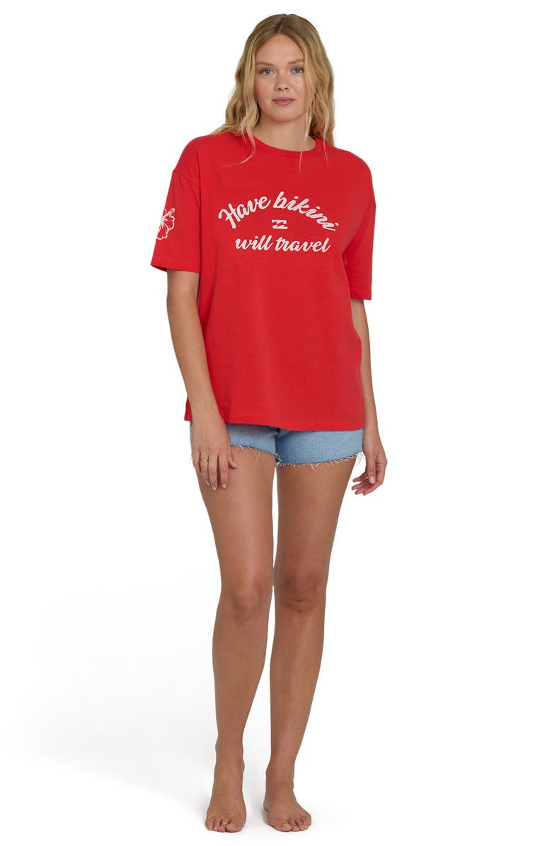 Billabong I Will Travel Graphic Cotton T-Shirt, Alternate, color, Fiesta Red