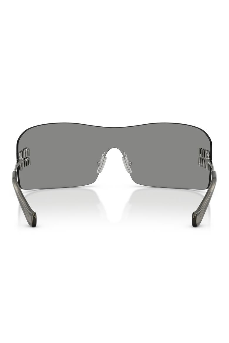144mm Shield Sunglasses, Alternate, color, SILVER / DARK GREY