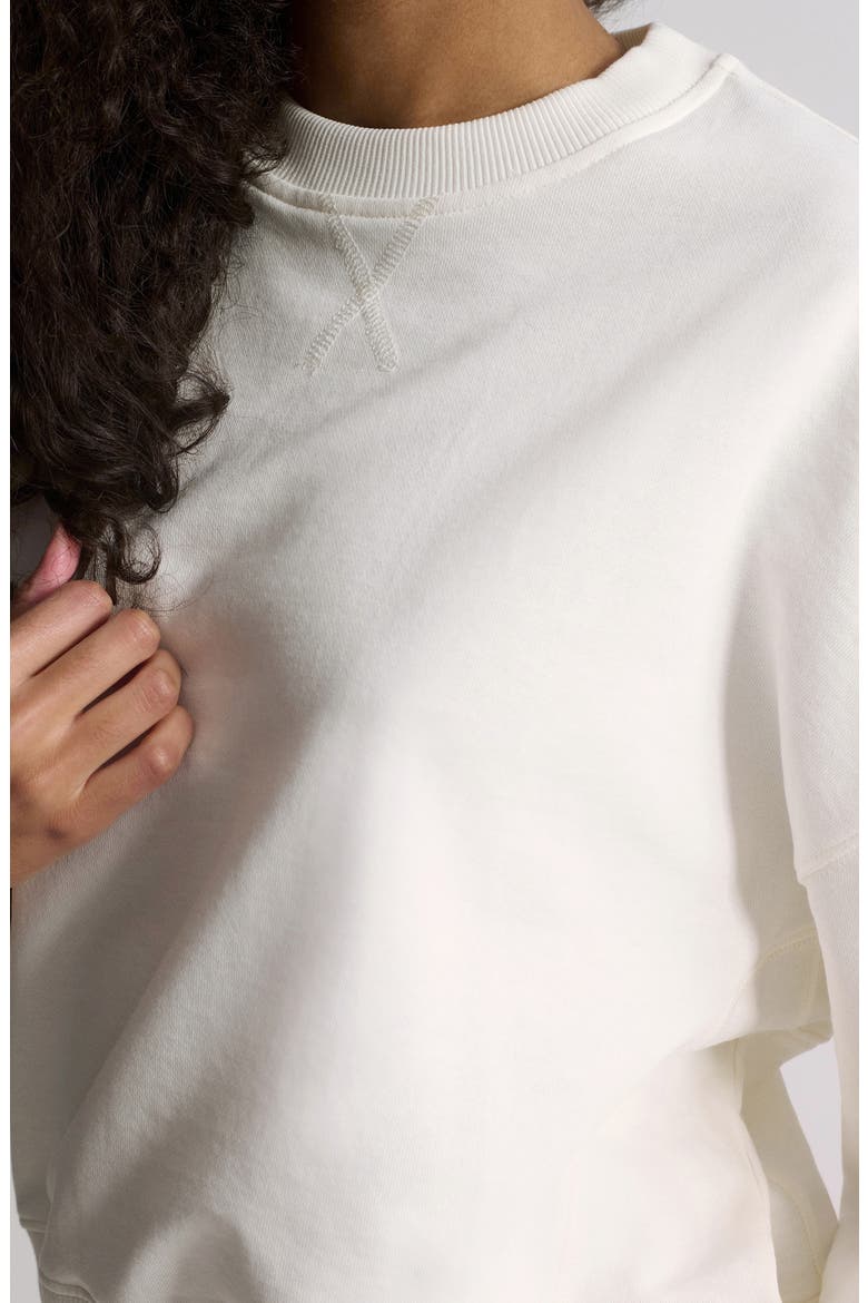 Anti Oversize Cotton Sweatshirt, Alternate, color, ANTIQUE WHITE