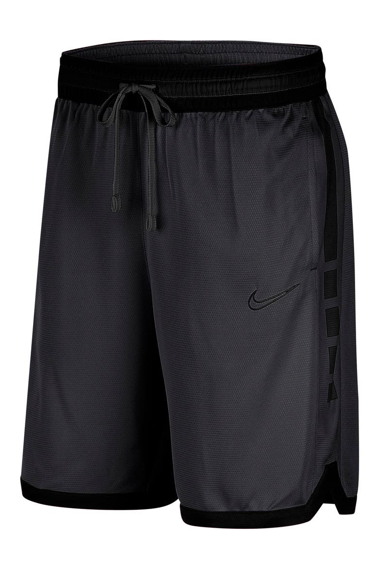B-Ball Elite Stripe Athletic Shorts, Alternate, color, DARK SMOKE GREY/ BLACK/ BLACK