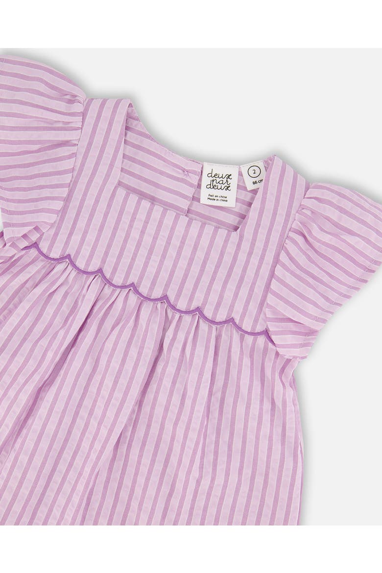 Stripes Top and Short Set, Alternate, color, Lavender Stripes