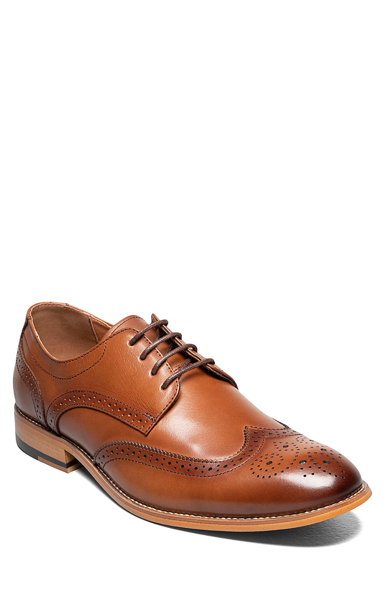 Stacy Adams David Wingtip Derby, Main, color, Cognac