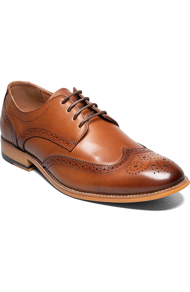 Stacy Adams David Wingtip Derby, Main, color, Cognac