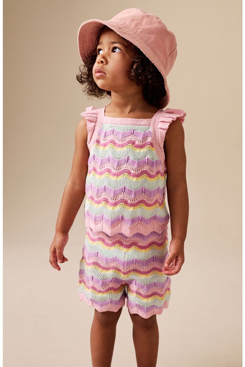 Kids' Pastel Stripe Tank & Shorts Set, Alternate, color, NEUTRAL
