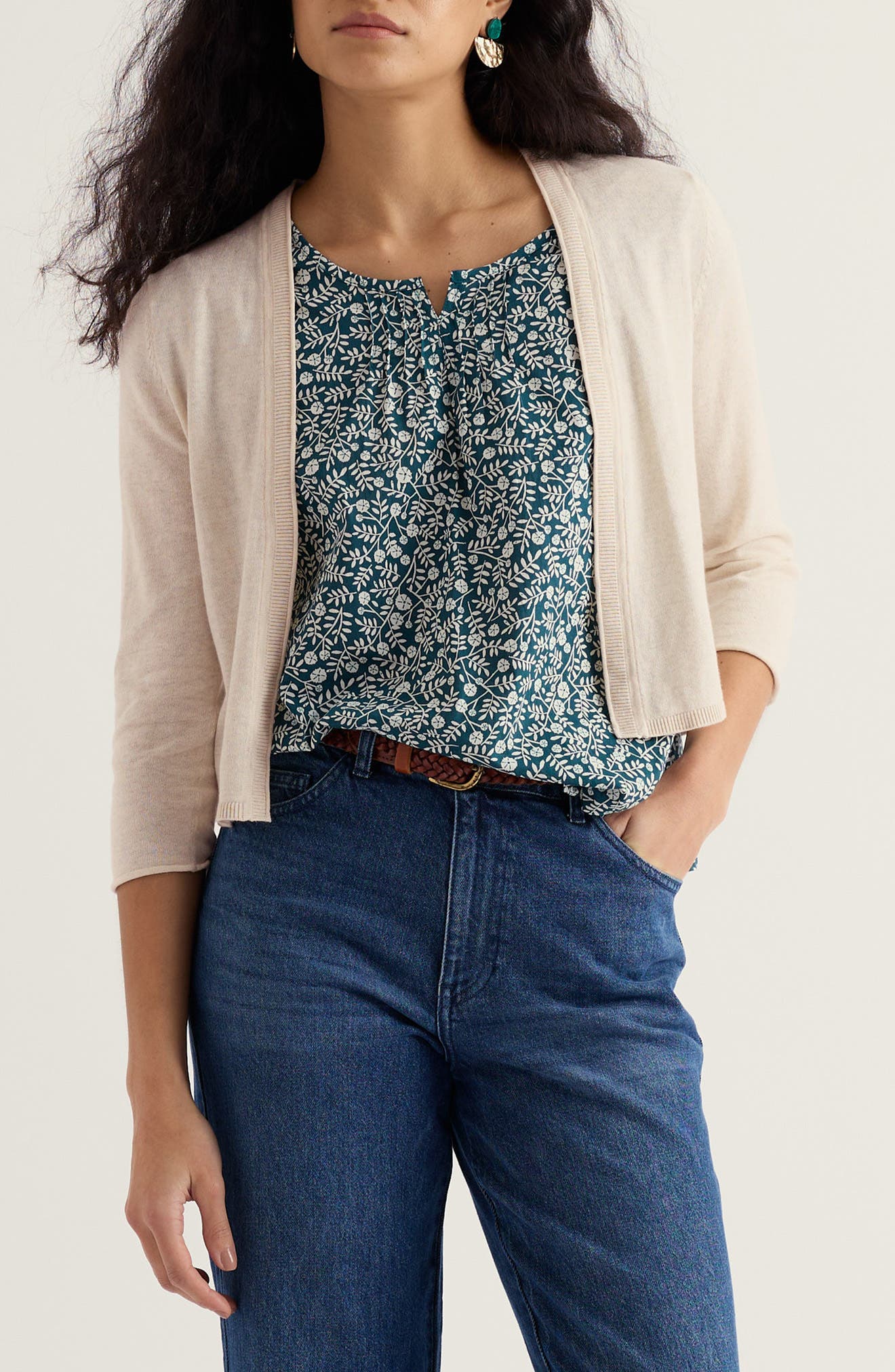 selected KNIT MELANGE CHALK