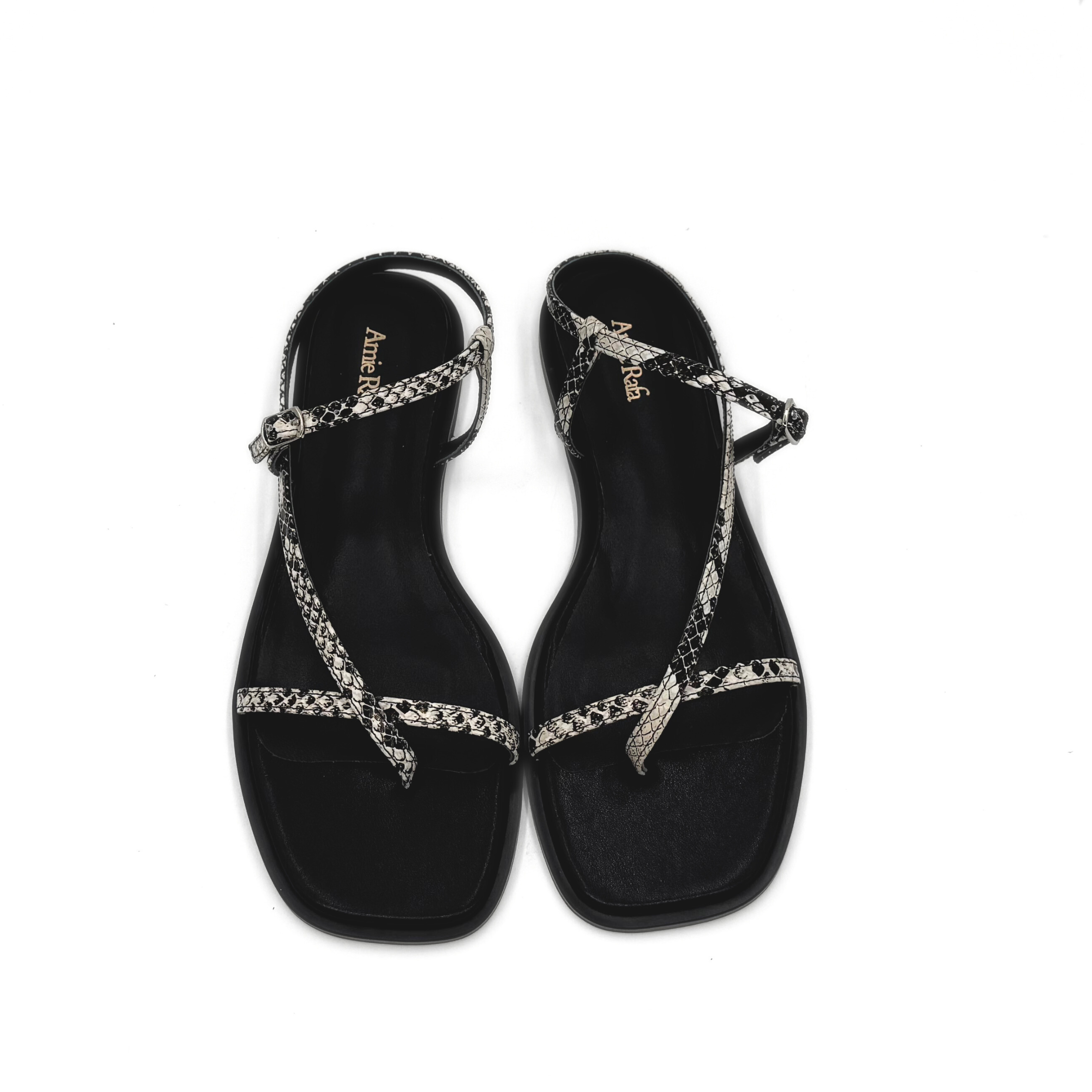 Amie Rafa Maxy Asymmetric T-Strap Sandal, Alternate, color, Snake